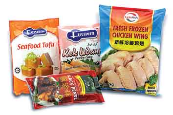 Printed frozen-food bags for seafood and poultry products
