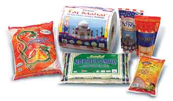 Printed rice packaging bags produced by Top Ten Plastics